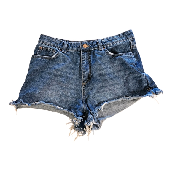Denim Co. Blue Women's Distressed Shorts 100% Cotton Size 12 - Picture 1 of 6